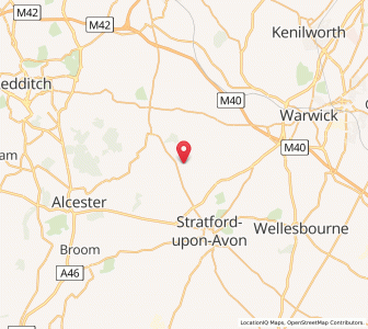 Map of Bearley, EnglandEngland