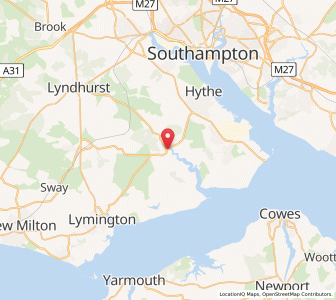 Map of Beaulieu, EnglandEngland