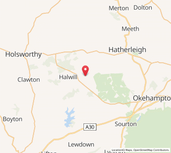 Map of Beaworthy, EnglandEngland