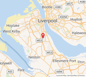 Map of Bebington, EnglandEngland