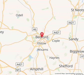 Map of Bedford, EnglandEngland