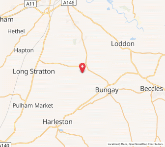 Map of Bedingham, EnglandEngland