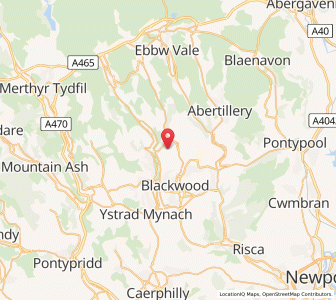 Map of Bedwellty, WalesWales