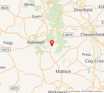 Map of Beeley, EnglandEngland