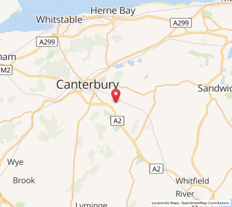 Map of Bekesbourne, EnglandEngland