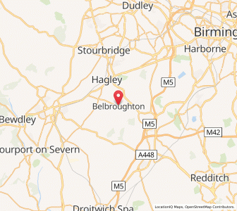 Map of Belbroughton, EnglandEngland