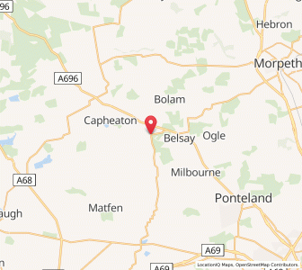 Map of Belsay, EnglandEngland