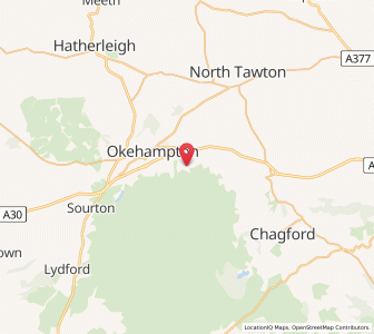 Map of Belstone, EnglandEngland