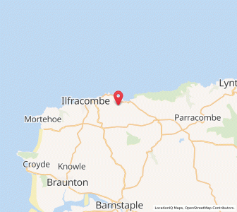 Map of Berrynarbor, EnglandEngland