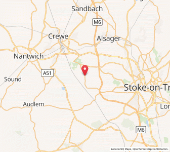 Map of Betley, EnglandEngland