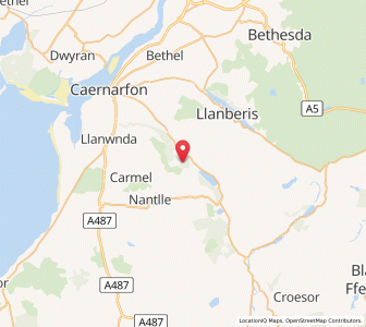 Map of Bettws Garmon, WalesWales