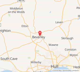 Map of Beverley, EnglandEngland