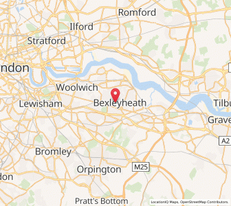 Map of Bexleyheath, EnglandEngland