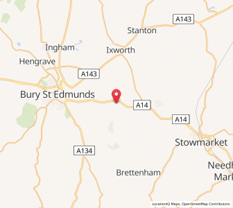 Map of Beyton, EnglandEngland