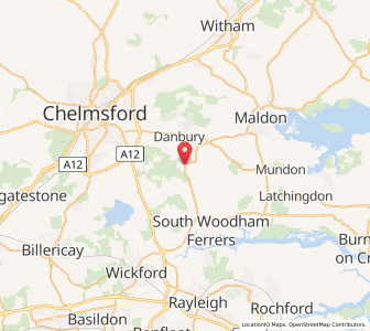 Map of Bicknacre, EnglandEngland