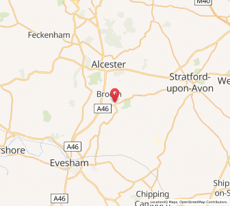 Map of Bidford-on-Avon, EnglandEngland