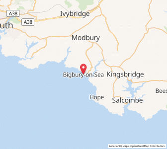 Map of Bigbury on Sea, EnglandEngland