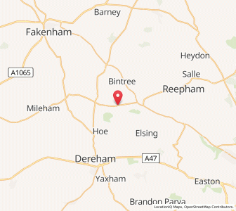 Map of Billingford, EnglandEngland