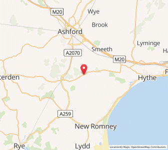 Map of Bilsington, EnglandEngland