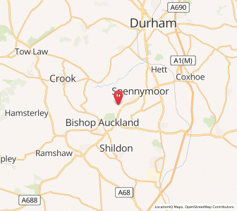 Map of Binchester, EnglandEngland