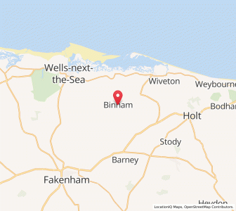 Map of Binham, EnglandEngland