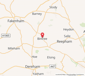 Map of Bintree, EnglandEngland