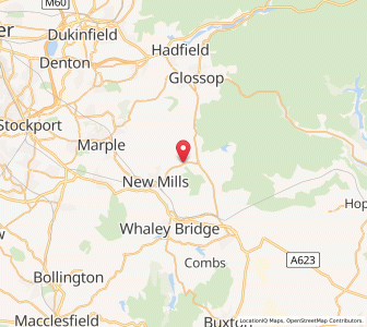 Map of Birch Vale, EnglandEngland