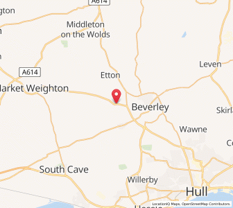 Map of Bishop Burton, EnglandEngland