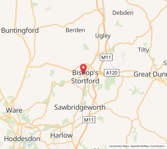 Map of Bishops Stortford, EnglandEngland