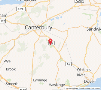Map of Bishopsbourne, EnglandEngland