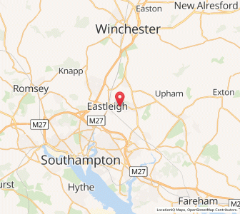 Map of Bishopstoke, EnglandEngland