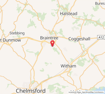 Map of Black Notley, EnglandEngland