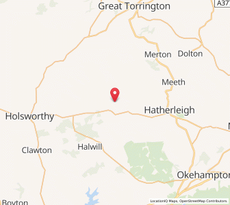 Map of Black Torrington, EnglandEngland