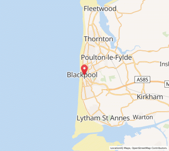 Map of Blackpool, EnglandEngland