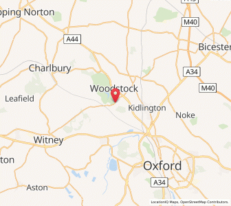 Map of Bladon, EnglandEngland