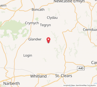 Map of Blaenwaun, WalesWales