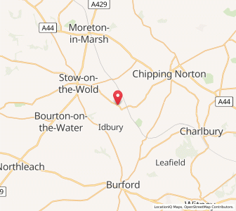 Map of Bledington, EnglandEngland