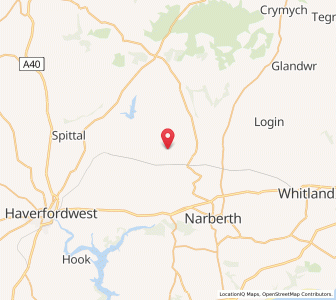 Map of Bletherston, WalesWales