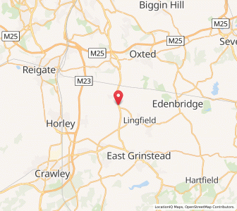 Map of Blindley Heath, EnglandEngland