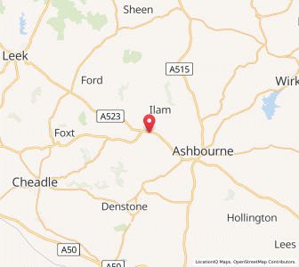 Map of Blore, EnglandEngland