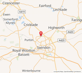 Map of Blunsdon Saint Andrew, EnglandEngland