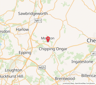 Map of Bobbingworth, EnglandEngland