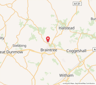 Map of Bocking Churchstreet, EnglandEngland