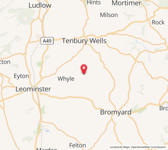 Map of Bockleton, EnglandEngland