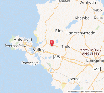 Map of Bodedern, WalesWales