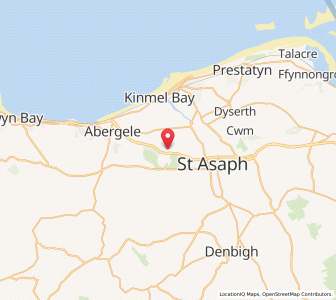 Map of Bodelwyddan, WalesWales