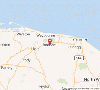 Map of Bodham, EnglandEngland