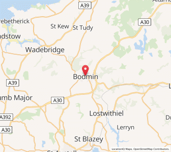 Map of Bodmin, EnglandEngland