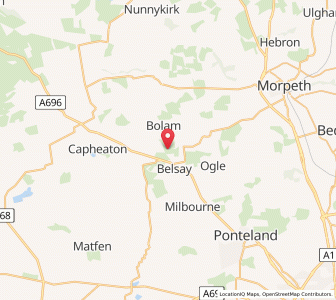 Map of Bolam, EnglandEngland