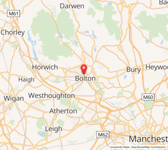Map of Bolton, EnglandEngland
